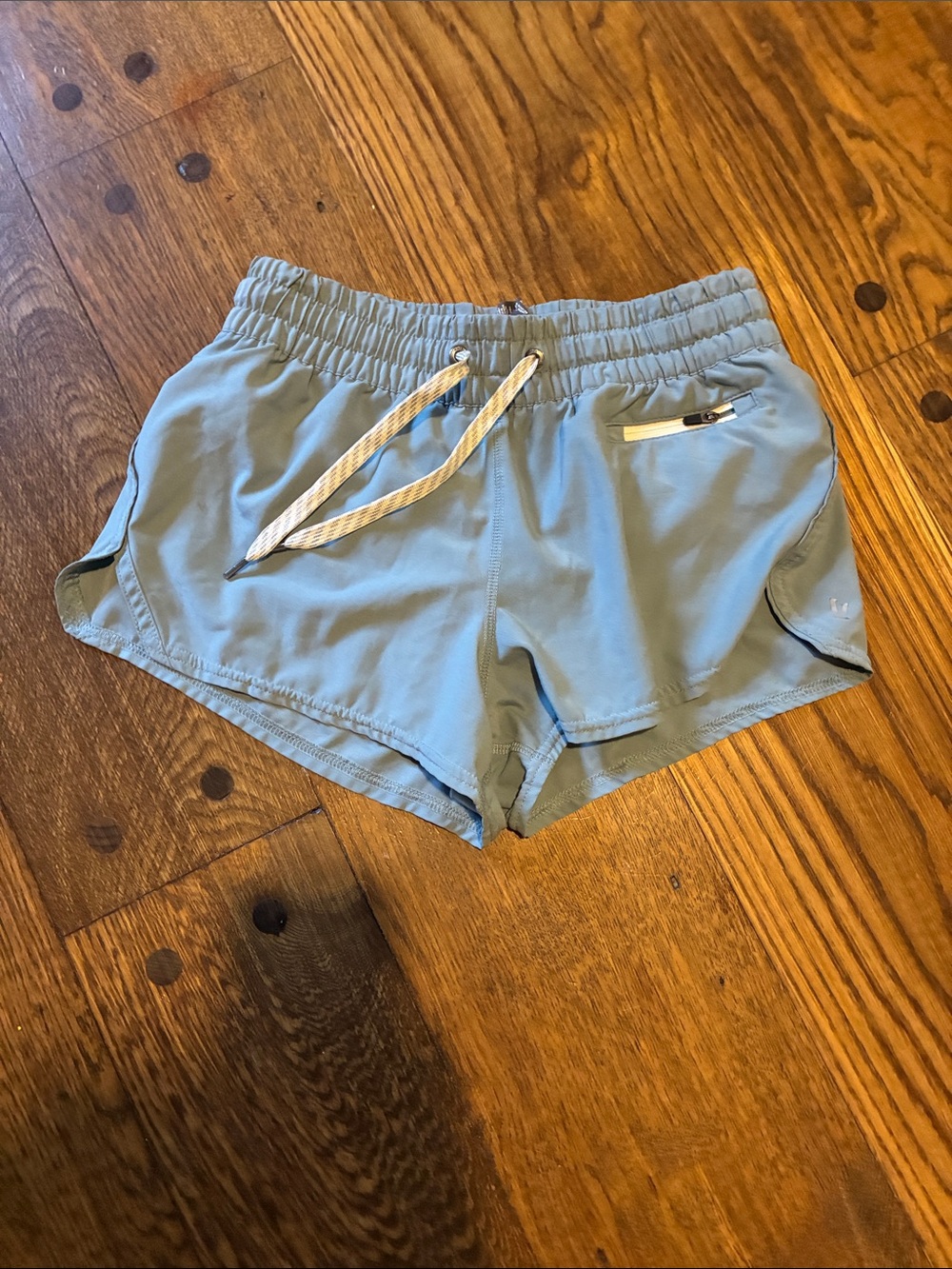 Vuori Women's Light Blue Drawstring Athletic Shorts
